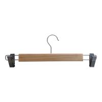 Вешалка-зажим дерев. д/брюк и юбок, натуральн. дерево LH044 Бежевый - фото