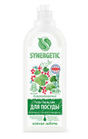 Гель-бальзам д/мытья посуды и детских игрушек 1л "Synergetic" Розмарин и листья смородины (8) 103112  - фото
