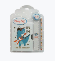 Набор канцелярский "Динозаврик" 4 предмета ассорти DV-12954 (60) Darvish Микс - фото