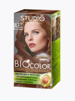 Крем-краска для волос Biocolor стойкая 7.34 Лесной орех, 50/50/15 мл, арт. 55866  - фото