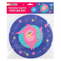 Бум. тарелки ТОЛСТЫЙ КОТ, 6 шт. в уп., 230 мм, PATERRA, 491-041 (20) Бум. тарелки ТОЛСТЫЙ КОТ, 6 шт. в уп., 230 мм, PATERRA, 491-041 (20) Разноцветный - фото