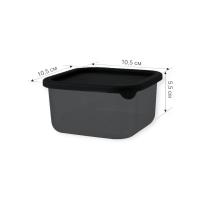 Контейнер для продуктов Sugar&Spice Black квадратный 0,4л с гибкой крышкой, SE167910621 (18) Черный - фото