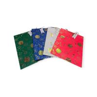 Пакет подар.бум.с руч 33*44*12 Люкс с блестками НГ N1510 (240/12) Разноцветный - фото