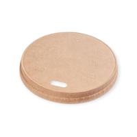 Крышка бумажная крафт D80 25шт, арт. PLO-80-K1 Коричневый - фото