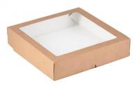 Коробка карт с окном 200*200*50 ECO Tabox PRO 1555 (125 шт/кор) Коричневый - фото