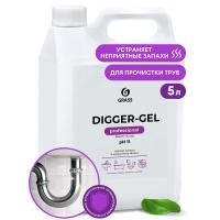 Средство для прочистки канализационных труб Grass Digger-gel арт. 125206 щелочное 5 л  - фото