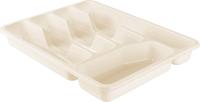 Лоток для столовых приборов Plast Team 330х260х43 мм молочный туман, арт. PT156010048 Молочный - фото