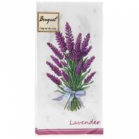 Салфетки бум.  Bouquet Original de Luxe 33*33, 1/8 2сл 20л. "Лаванда" (12)  - фото