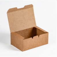 Коробка карт с кр.115*75*45 Fast Food Box S (25/400,500) 25459 Светло-коричневый - фото