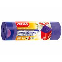 Мешки д/мусора 60л в рул. 10шт с завяз. фиол ПНД Paclan Aroma Фиолетовый - фото