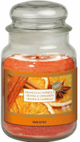 Cвеча арома в банке SER Petali - Апельсин с корицей 510 гр, Orange Cinnamon, PTBJ010342, Италия  Оранжевый - фото