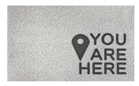 Коврик придверный Dekorelle LAPSHA 104 You Are Here, 60X90см, 122104 (серый) Серый - фото