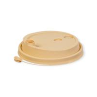 Крышка д/стакана бум. PP D-90мм Крафт 1/5 (20), арт.3001Крафт/М Коричневый - фото