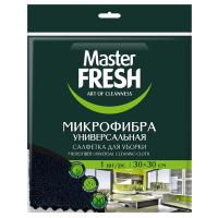 Салфетка универсальная микрофибра 30*30, 1 шт, ЧЕРНАЯ Master FRESH, С0008406 (30)  - фото