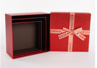 Коробка Роскошный подарок, Красный, 15*15*6,5 см, 1 шт Красный - фото