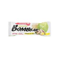 Батончик неглазированный ТМ "BOMBBAR" со вкусом "Фисташковый поломбир" 60 гр   - фото