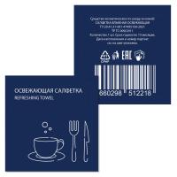 Салфетка влажная "Синяя мята" 80*60 1/1250 Белый - фото