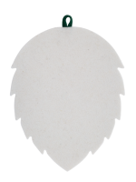 Коврик для бани и сауны "Берёзовый лист", 49х38см, войлок белый, Б42104 Белый - фото