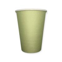 Стакан бумажный 350мл для горячего цвет Лайм D90 50шт Зеленый - фото