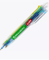 Ручка многоцветная шариковая автомат 8 ЦВЕТОВ, узел 0,7 мм, в дисплее, BRAUBERG KIDS, 143937 (12)  Разноцветный - фото