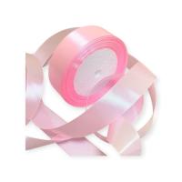 Лента тканная атласная 25мм*25Y Светло-розовая, F014-25/04 Розовый - фото