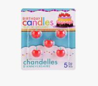 Набор свечей праздничных "Вишенка", 00-7385 (1) Красный - фото