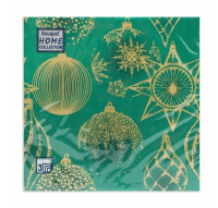 Салфетки бум. Bouquet 33*33, 3сл 20шт "Золотые украшения" (в ассортименте) Микс - фото