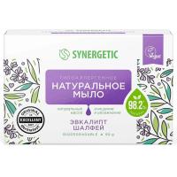 Натуральное туалетное мыло SYNERGETIC эвкалипт и шалфей, 90 гр, 500100  - фото