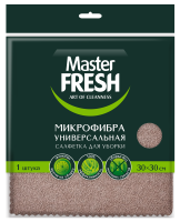 Салфетка универсальная MASTER FRESH (микрофибра) 30*30 см, 1 шт, МОККО, С0008591 Мокко - фото