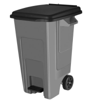 Бак для мусора Freestyle с крышкой на колесах 130 л SC700321026 Серый - фото