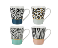 Кружка MILLIMI Саванна 380мл, фарфор, 4 дизайна арт. 806-054  - фото