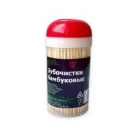Зубочистки в баночке бамбук 1/200 Бежевый - фото