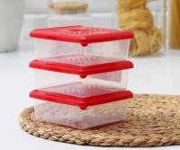 Контейнер для продуктов "Asti" квадратный 0,5л (красный), арт. 221100306/03 Красный - фото