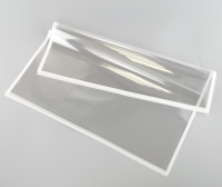 Пленка листовая глянцевая с каймой, 58 х 58 см, 20 листов в упаковке, белый, 4640108847525 Прозрачный - фото