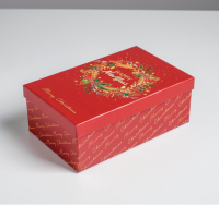 Коробка "С Новым годом" 24*15,5*9,5 см, 5040789/4 Разноцветный - фото