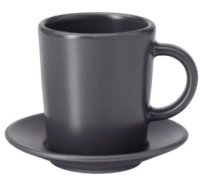 Кружка кофейная 90 мл, темно-серая, ДИНЕРА DINERA (12) Серый - фото