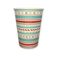 Стакан бумажный 350мл для горячего Снежинки D90 50шт Разноцветный - фото