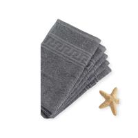 Полотенце махровое 380 г/м2  30*50, гладкокрашенное, 910-серый, ВТ 30-50Г Серый - фото