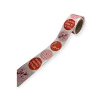 Этикетка d35 мм Стикер Love коллекция 100шт в рулоне Микс - фото