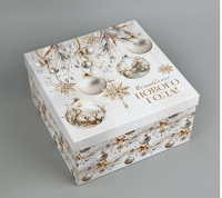 Коробка "Белая роскошь" 10*10*6 см, 10353882/10 Белый - фото