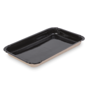 Коробка-лоток 200/225*110/135*20 OSQ PLATTER 400 BLACK EDITION (50/600) Коричневый - фото