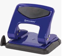 Дырокол металлический BRAUBERG "PN-150M", до 35 листов, синий, 227789 Синий - фото