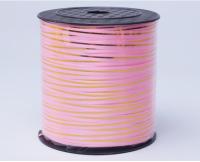 Лента золотая полоса 0,5см*250м К розовая Розовый - фото