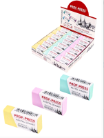 Ластик цветной прямоугольный "PASTEL SHADES" 3 цвета, 40*20*10мм, арт. ЛС-0087 Prof-Press Микс - фото