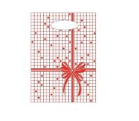 100 шт Сумка-пакет 22*32 с проруб. неусил. ручкой, Красная клетка  - фото