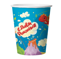 Стаканы (250 мл) Динозаврики, 6 шт.  - фото