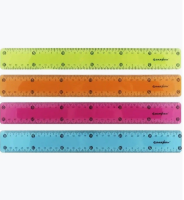 Линейка  30см пласт. цветная прозрачная мягкий пластик DV-7279 (48) Darvish Микс - фото