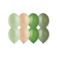 Шар латексный BELBAL (14''/36см) В 105 Пастель ассорти Зеленая гамма 12шт (1) Зеленый - фото