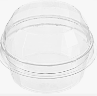 ТЦ50шт Комплект МФ-150 (КонтейнерМФ-150 +крышка МФ150К ) Прозрачный - фото