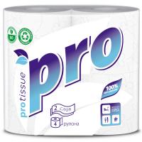 Туалетная бумага Protissue 2-сл 4рул, 18м, целлюлоза, сист Tork Т4, арт. С177 Белый - фото